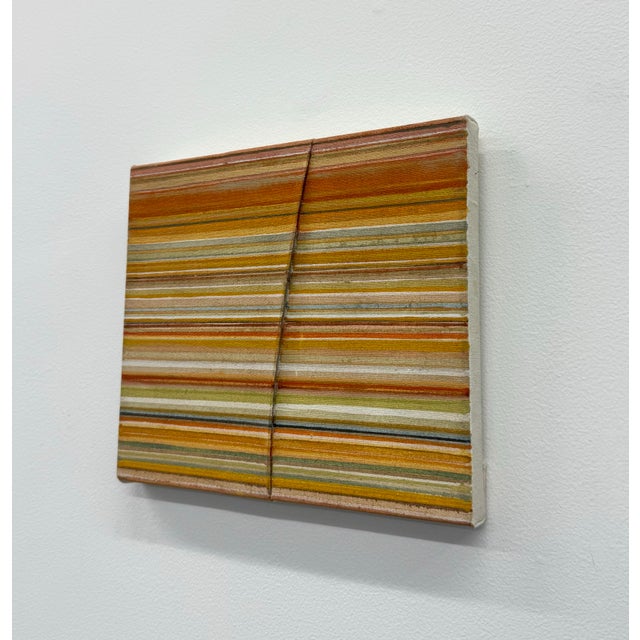 2010s Contemporary Signed Striped Abstract Painting on Canvas For Sale - Image 5 of 6