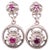 2010s 14 Karat White Gold Ruby Drop Dangle Earrings For Sale - Image 5 of 10