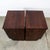 A Pair of Mid Century Modern Nightstands End Side Tables Mahogany 3 Drawers Shelf Vintage For Sale - Image 4 of 12