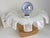 Unusual Mid Century Modern Murano Glass Table / Shelf Lamp Latticino Technique 1950s For Sale - Image 15 of 16