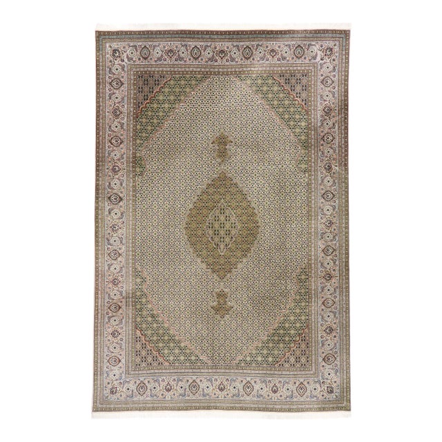 Vintage Persian Mahi Tabriz Rug - 06'07 X 09'10 For Sale