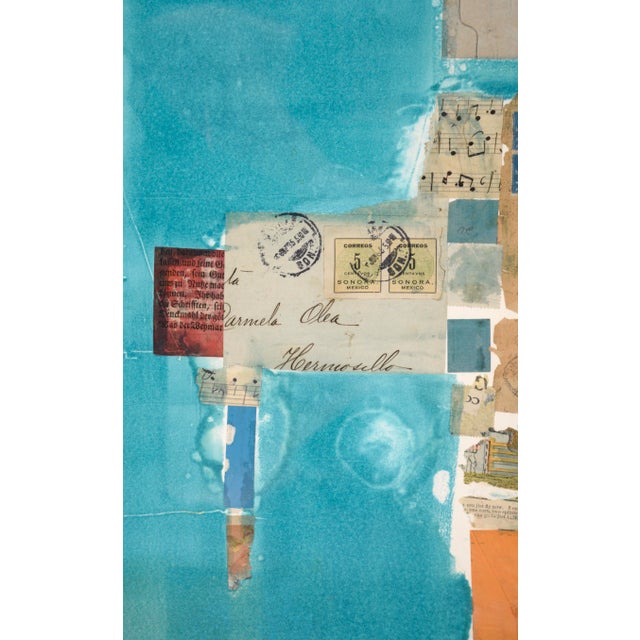Paper "Application of the Laws" Chine Colle Watercolor With Found Object Collage by Michael Pauker For Sale - Image 7 of 12