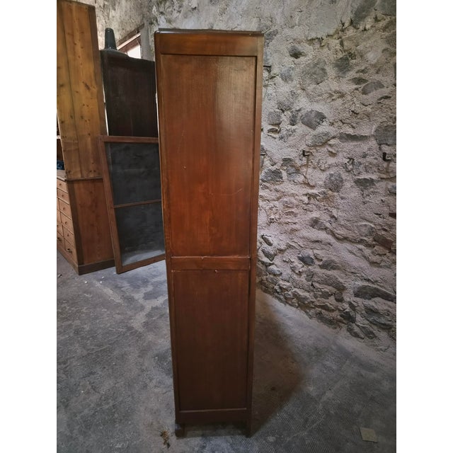 Vintage Art Deco French Beech Display Cabinet with Glass Door, 1930 For Sale - Image 14 of 16
