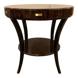 Jonathan Charles Art Deco Style Satin Finished Santos Rosewood End Table For Sale