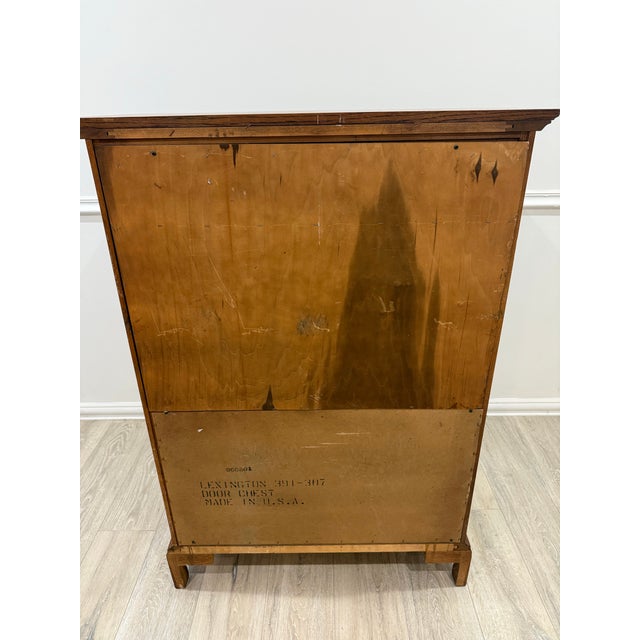 1980s Lexington Furniture Victorian Sampler Tall Dresser For Sale - Image 11 of 11