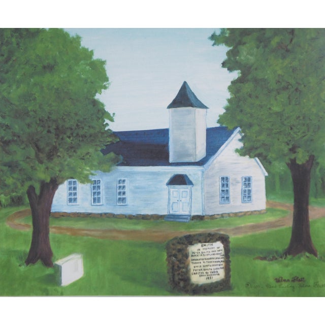1980s Velma Flatt Cookville Tennessee Smiths Chapel Church Cemetery Print 23" For Sale - Image 4 of 11