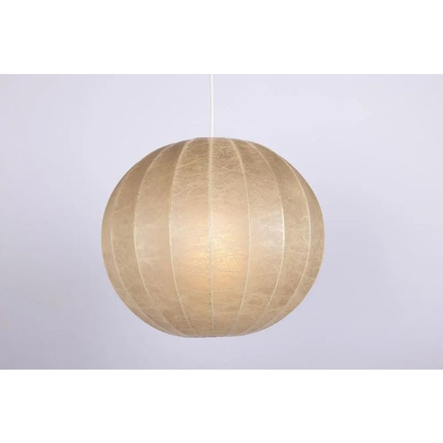 Metal Mid-Century German Cocoon Pendant Lamp from Goldkant Leuchten, 1960s For Sale - Image 7 of 9