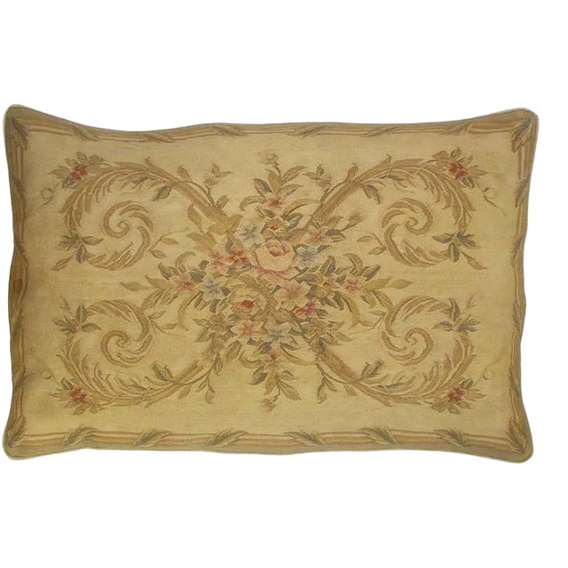 Aubusson Floral Throw Pillow For Sale