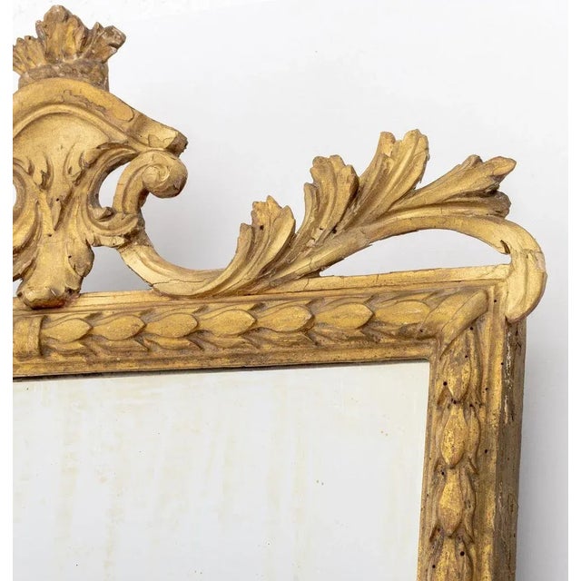 19th Century Louis XVI Style Giltwood Mirror, 19th Century For Sale - Image 5 of 7
