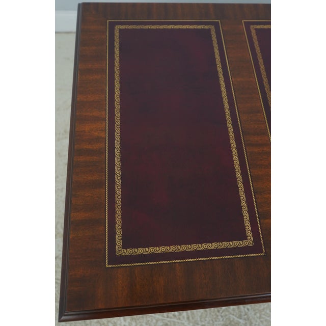 Henkel Harris Moore Leather Top Executive Desk For Sale - Image 14 of 18