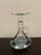 Vintage small hand‑blown art‑glass candleholder/vessel featuring a flared top, narrow stem, and wide circular base. The...