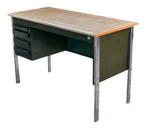 Metal & Wood Desk, 1970s