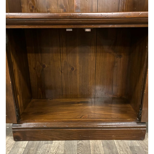 Vintage Ethan Allen Antiqued Pine Old Tavern Pine Bookcase Chairish