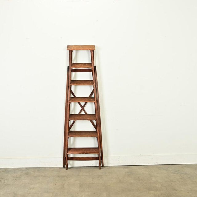 French French 20th Century Oak Library Stairs For Sale - Image 3 of 12