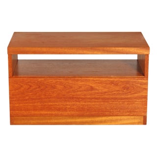 Mid-Century Teak Media Stand with Drawer, 1970s For Sale