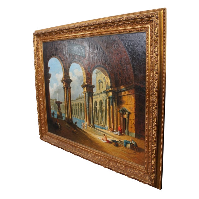 Ancient Ruins Used as Public Baths After Hubert Robert. The original was painted in 1798 and currently on display at the...