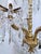 Vintage Brass Chandelier With Crystal Prisms For Sale - Image 10 of 12