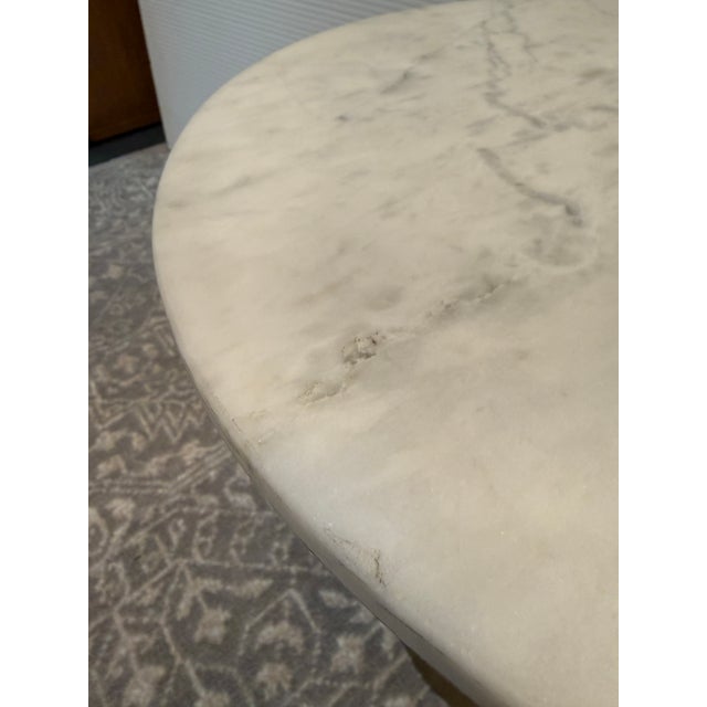 Steelcase for West Elm Maisi Marble + Brass Side Table For Sale - Image 9 of 12