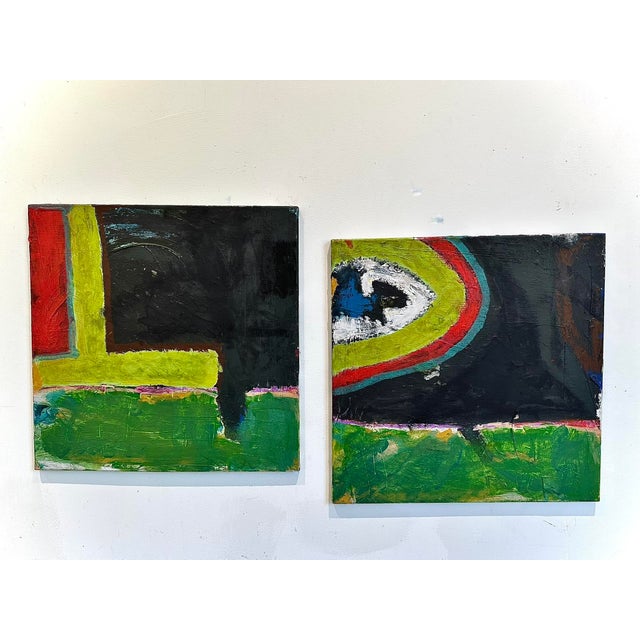 2020s Modern Abstract Diptych on Canvas For Sale - Image 5 of 12
