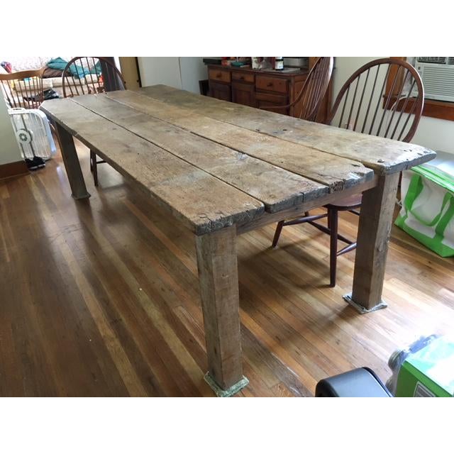 Handmade Barnwood Table Made From 1870 Indiana Barn Wood Of