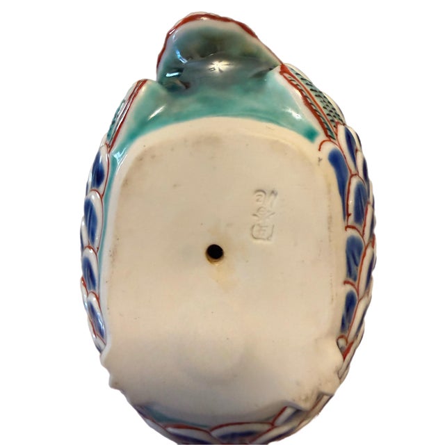 Vintage Japanese Imari Style Porcelain Quail Figurine For Sale - Image 4 of 8