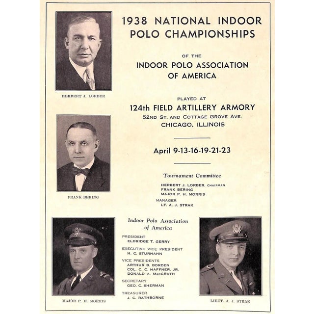 National Indoor Polo Tournament Official Souvenir Program Chicago, 1938 For Sale In New York - Image 6 of 10