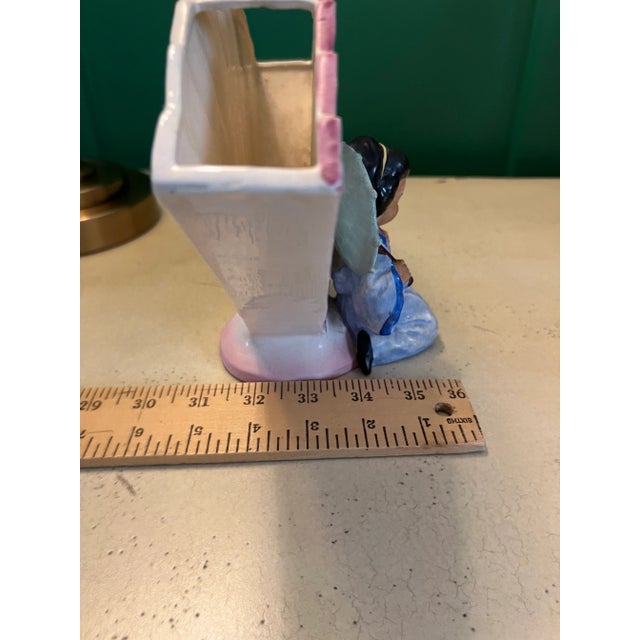 White Rare Erphila Goebel Oriental Fan Vase For Sale - Image 8 of 11