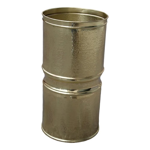 Solid Brass Umbrella Stand, Italy, 1960s For Sale