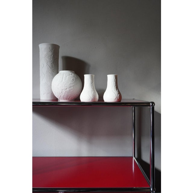 Bisque porcelain vase made by Kaiser, Germany, with an agate design, in perfect condition. Made in the 1960s. This piece...