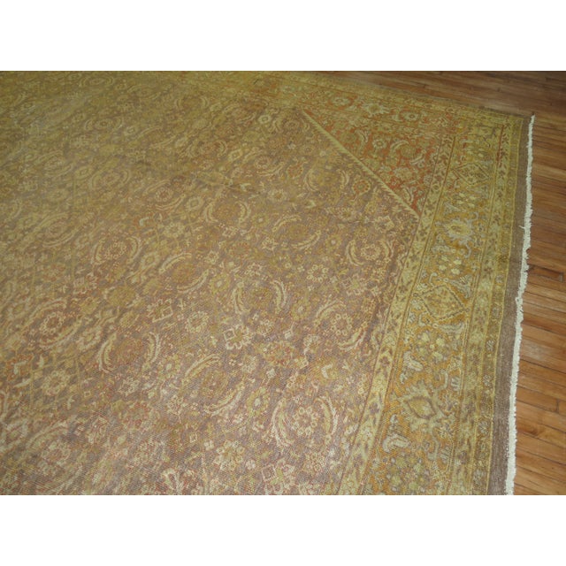 Antique Mahal Rug, 13'7'' X 14'2'' For Sale - Image 9 of 13