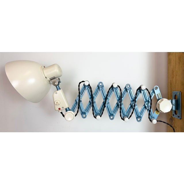 1950s Industrial East German Scissor Lamp from Reif Dresden, 1950s For Sale - Image 5 of 18