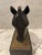 Pair of 1930s Art Deco Black Marble and Brass Horse Head Bookends For Sale - Image 9 of 12