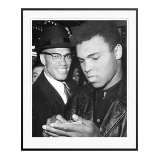 Malcolm X and Muhammad Ali Black Framed Archival Pigment Print For Sale