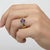 Metal Split Shank Oval Amethyst Engagement Silver, Gold Ring, Size 9.5 For Sale - Image 7 of 7