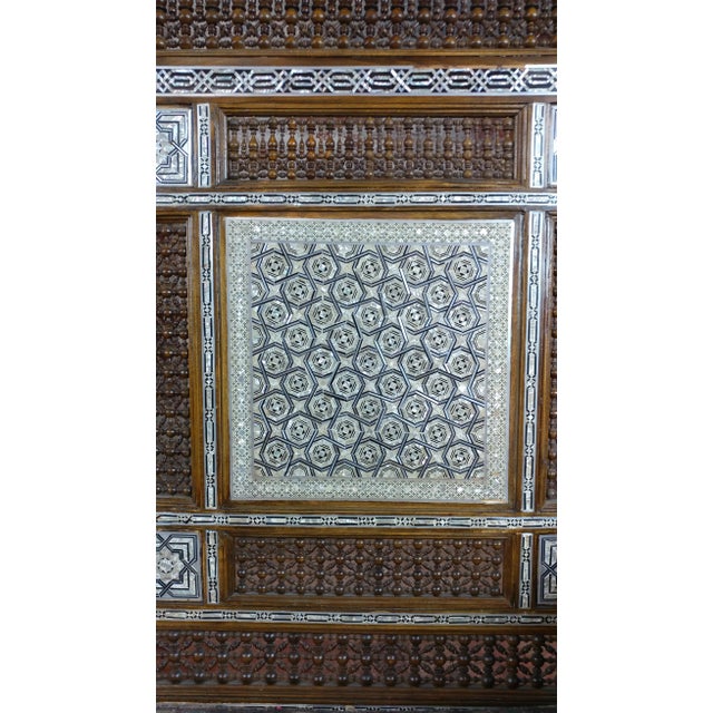 Late 20th Century Mother of Pearl Inlaid Syrian Sofa For Sale - Image 5 of 12