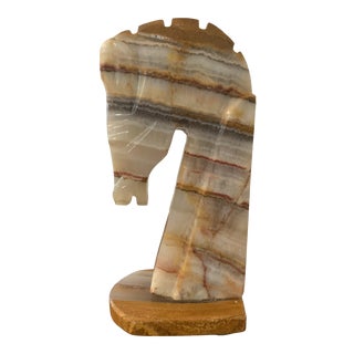 Mid 20th Century Marble ‘Chess Knight’ Bookend For Sale
