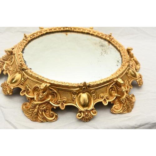 Rococo French Ormolu Mirrored Tray, 1880s For Sale - Image 5 of 10