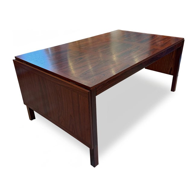 Wood 1970s Danish Modern Rosewood Dropleaf Dining Table by Vejle Stole Og Mobelfabrik For Sale - Image 7 of 12