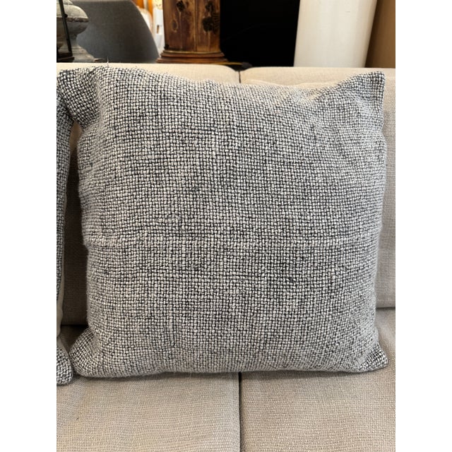 Contemporary Pottery Barn Faye Chenille Throw Pillows, Pair For Sale - Image 3 of 12