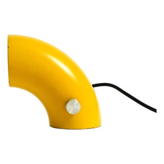 Vintage Space Age Yellow Table Lamp in Iron by Temde, 1960s For Sale