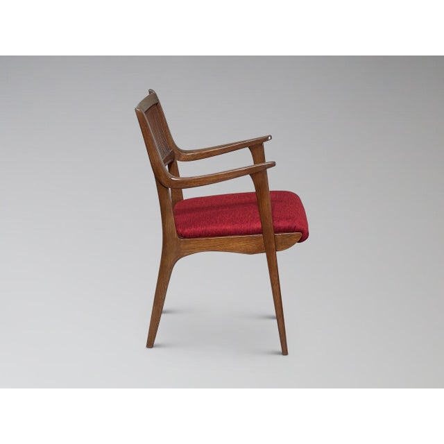 Brown Restored Vintage Drexel Profile Spindle Back Dining Chairs Set of 6 For Sale - Image 8 of 18