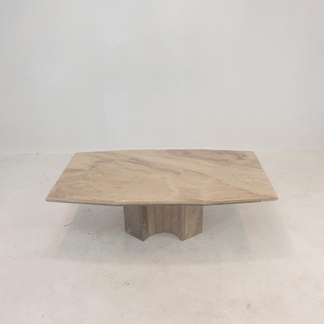Brown Italian Marble Coffee Table, 1970s For Sale - Image 8 of 18