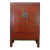 Late 19th Century Red Antique Chinese Chinoiserie Style Cabinet For Sale