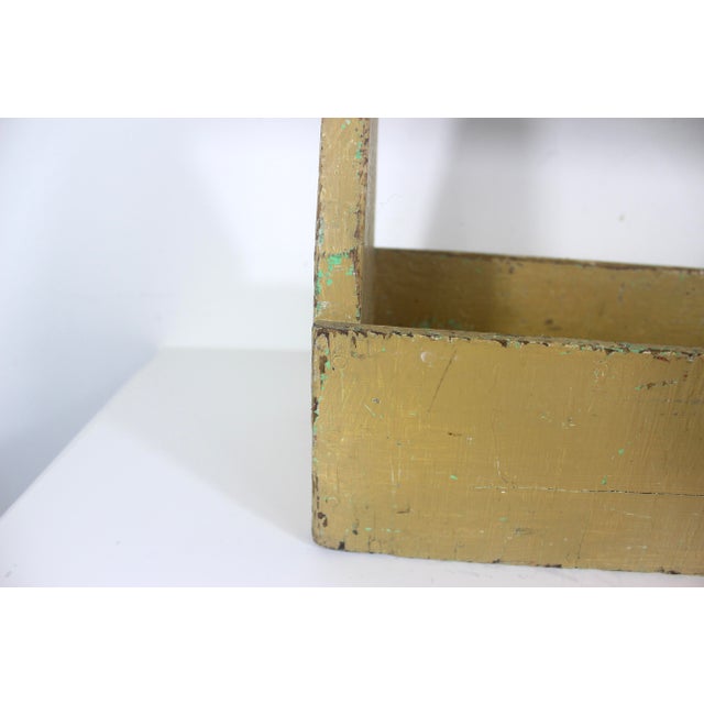 Wood Vintage Painted Wood Trug Tool Box For Sale - Image 7 of 12