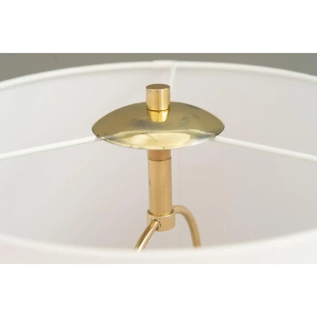 1950s Two Kalmar Floor Lamps Around 1950s With Fabric Shades by J. T. Kalmar, Set of 2 For Sale - Image 5 of 11