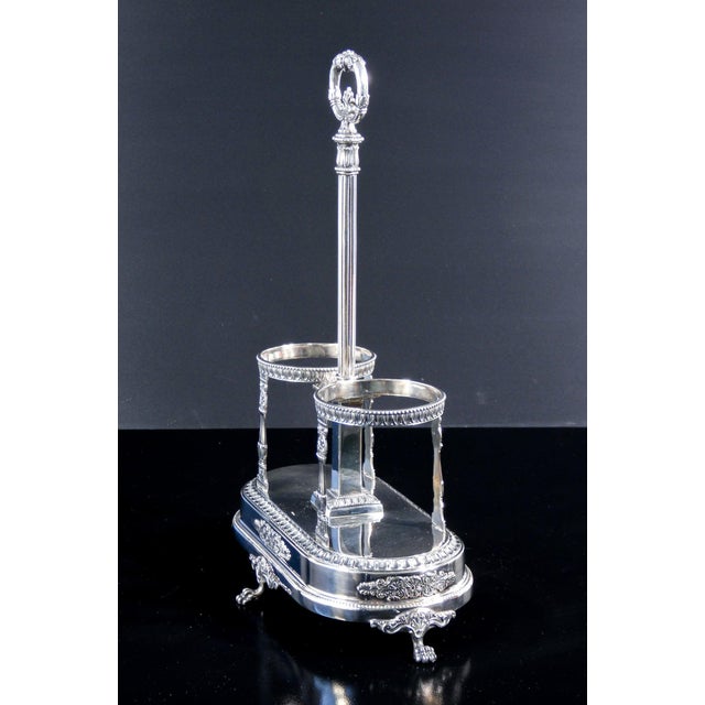Cruet Set in 800 Silver and Crystal by Ricci Alessandria, Set of 3 For Sale - Image 12 of 18