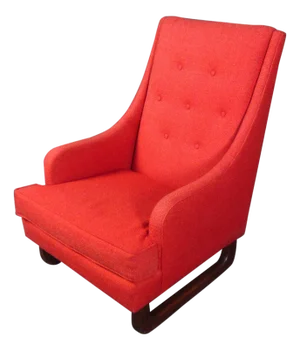 Mid 20th Century Vintage Red Armchair in the Style of Adrian Pearsall