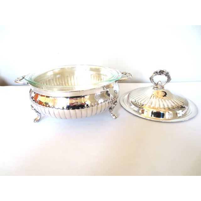 Baroque 1970s Leonard Silverplate Serving Dish With Insert For Sale - Image 3 of 9