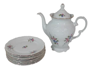 1930s Wawel Porcelain Dessert Set - 9 Piece Set