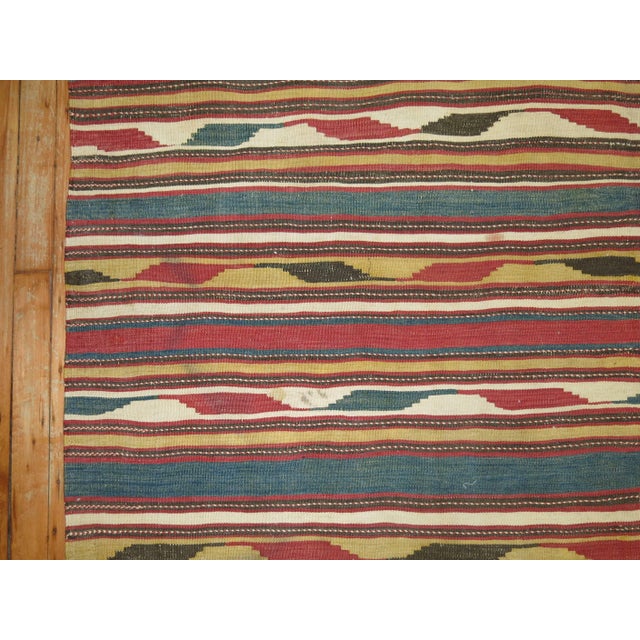 Zabihi Collection Persian Tribal Kilim For Sale - Image 4 of 7